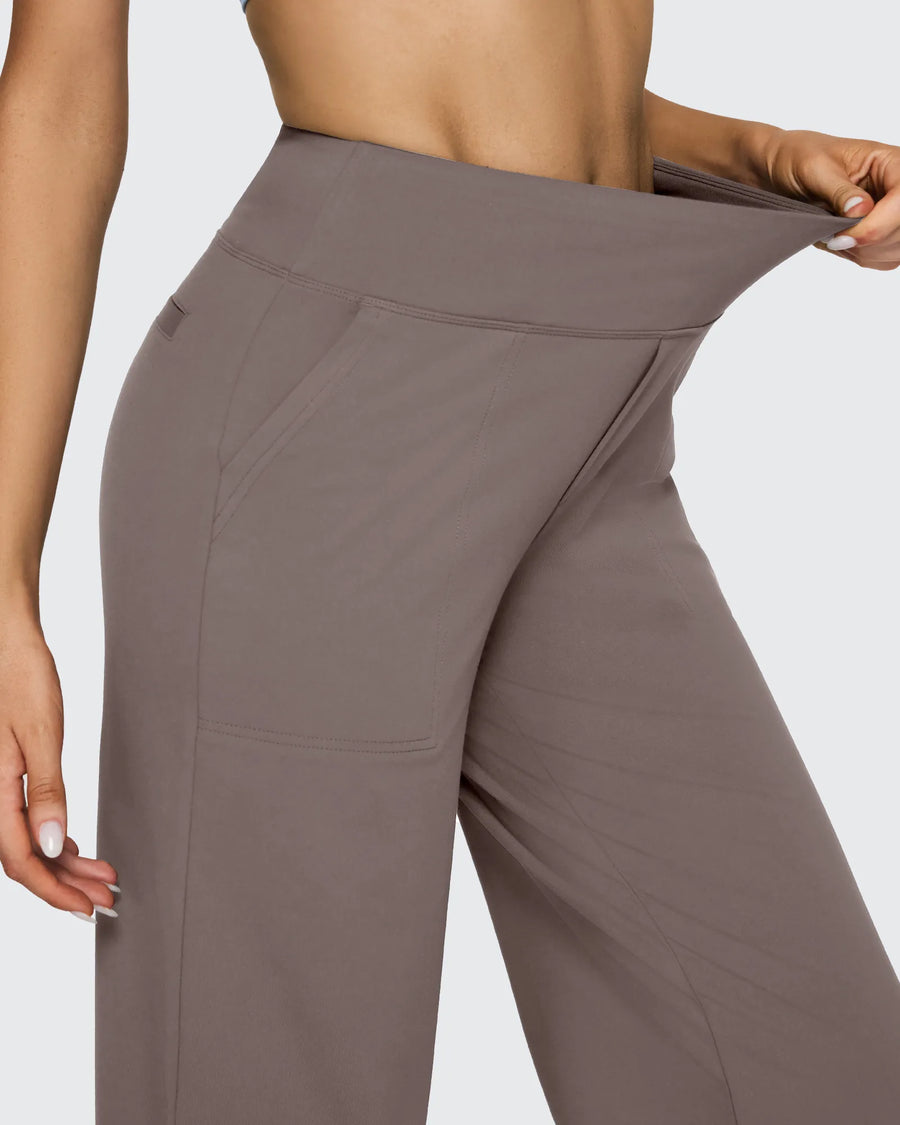 Women's Stretch High Waist Flare Pants – Casual Office Wear