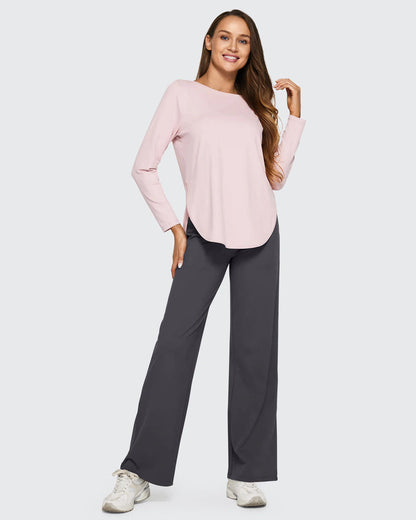Women's Stretch High Waist Flare Pants – Casual Office Wear