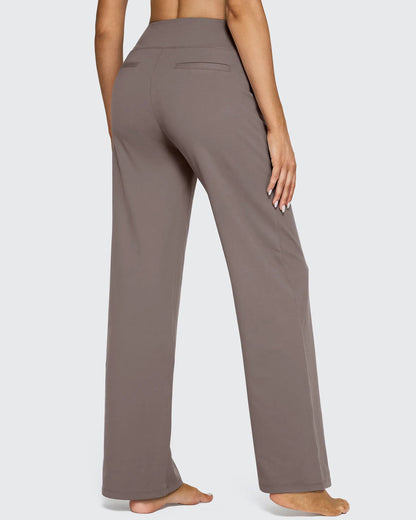 Women's Stretch High Waist Flare Pants – Casual Office Wear